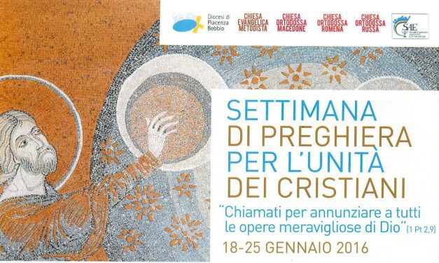 Settimana di preghiera per l’unità dei cristiani